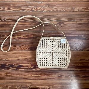 NWT Beige Woven Bag